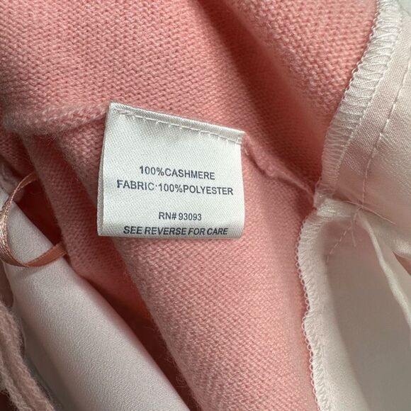 Tyler Boe Cashmere Fringe Layered Sweater Pink size XS - Picture 5 of 6